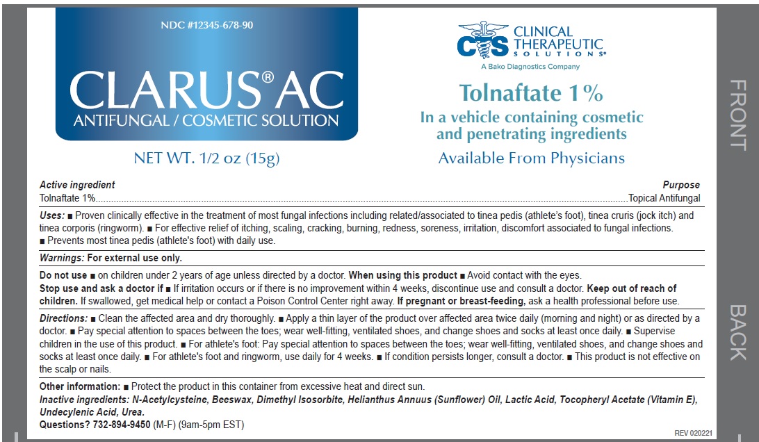 Clarus Ac Antifungal Solution